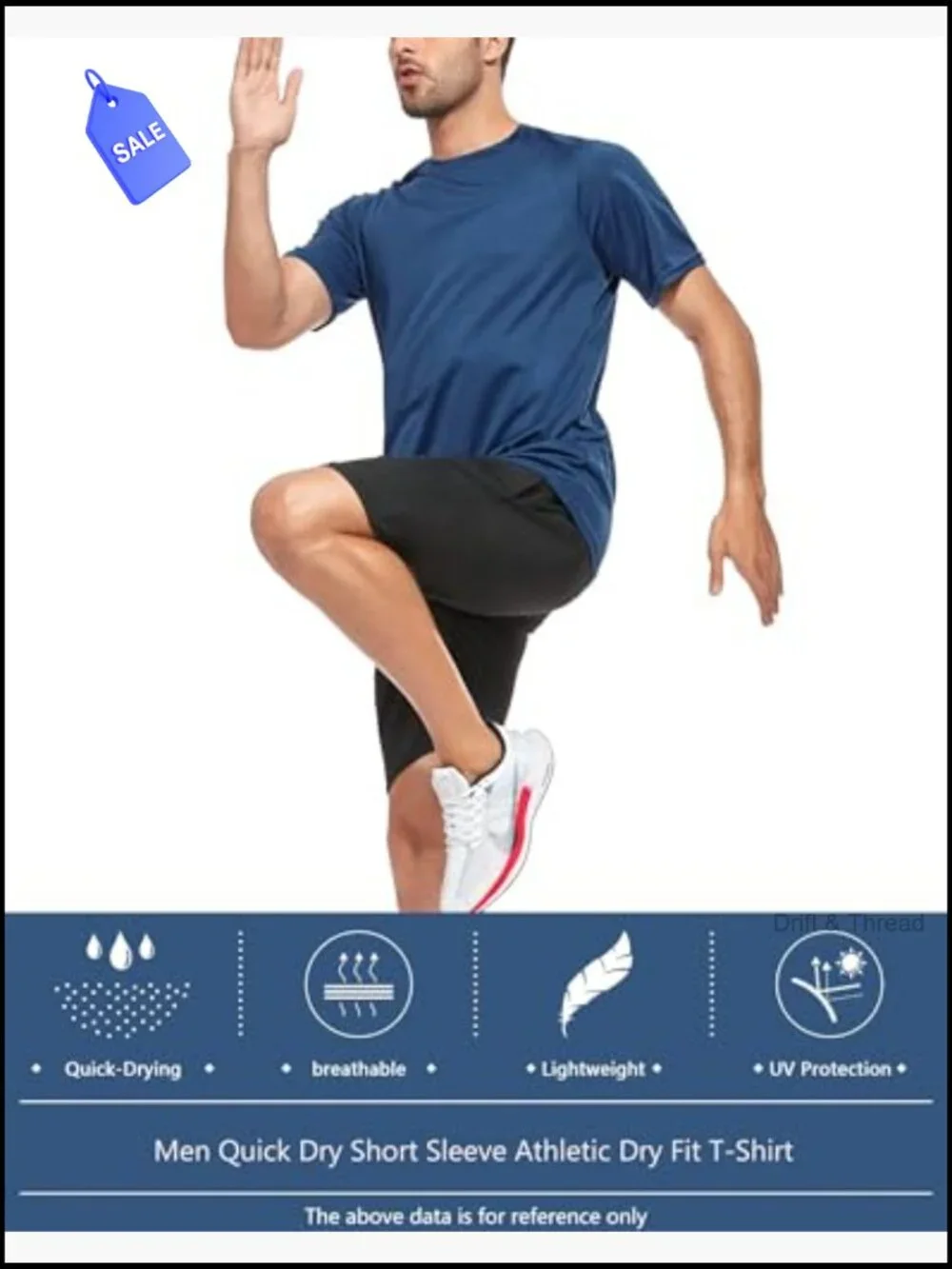 Men's Moisture Wicking Quick Dry Mesh Athletic T-Shirt Crew Neck Short Sleeve
